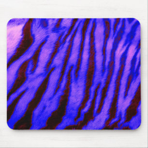 Wild & Vibrant Blue Tiger Stripes Mouse Mat