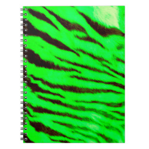 Wild & Vibrant Green Tiger Stripes Notebook