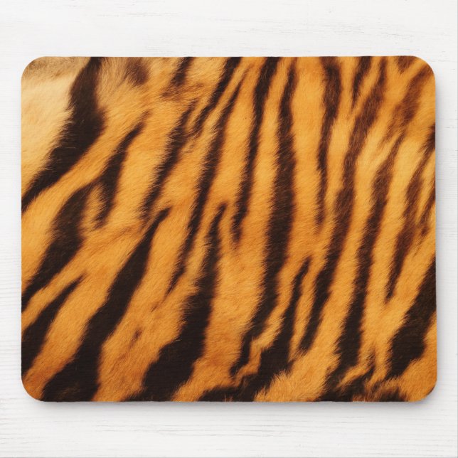 Wild & Vibrant Orange Tiger Stripes Mouse Mat (Front)