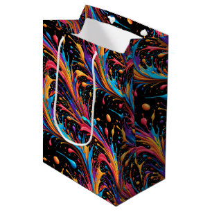 Wild Vibrant Paint Splash Medium Gift Bag