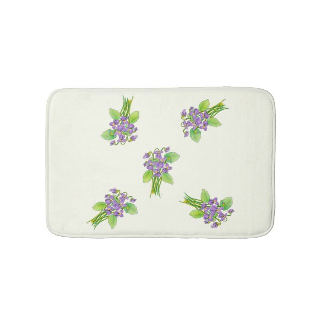 Wild Violets Bath Mat (Front)