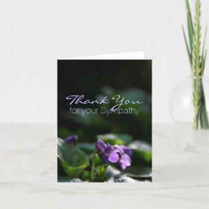 Wild Violets Sympathy Thank You Note Card