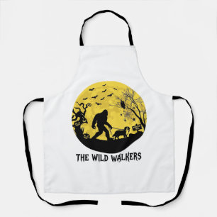 Wild Walkers Bigfoot Walking Bernese Halloween Hau Apron