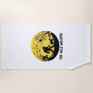 Wild Walkers Bigfoot Walking Bernese Halloween Hau Beach Towel