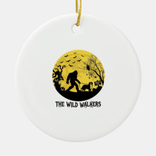Wild Walkers Bigfoot Walking Bernese Halloween Hau Ceramic Tree Decoration