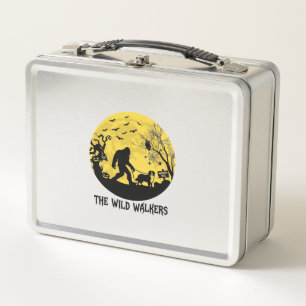 Wild Walkers Bigfoot Walking Bernese Halloween Hau Metal Lunch Box