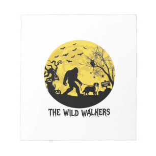 Wild Walkers Bigfoot Walking Bernese Halloween Hau Notepad