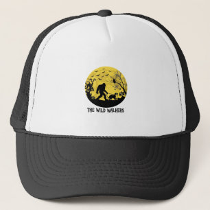 Wild Walkers Bigfoot Walking Bernese Halloween Hau Trucker Hat
