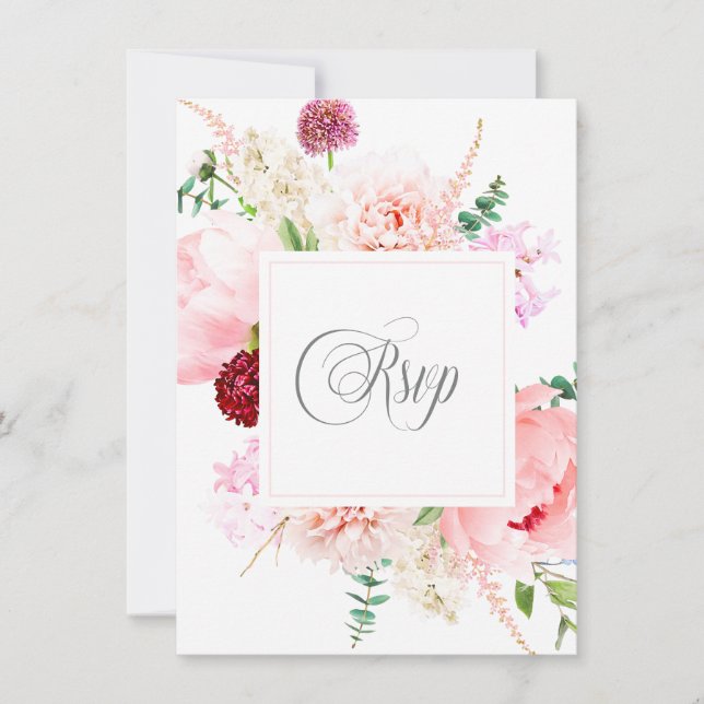 Wild Watercolor Garden RSVP | (Front)