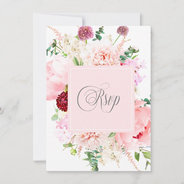 Wild Watercolor Garden RSVP | (Front)