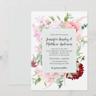 Wild Watercolor Garden Wedding Invitation