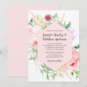 Wild Watercolor Garden Wedding   Invitation