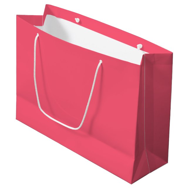 Wild Watermelon Solid Colour Large Gift Bag (Front Angled)
