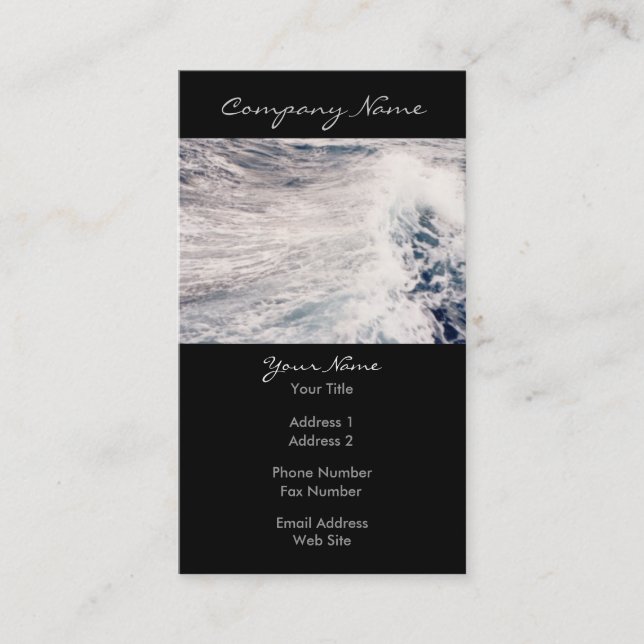 Wild Waves Photo Business Card (Front)