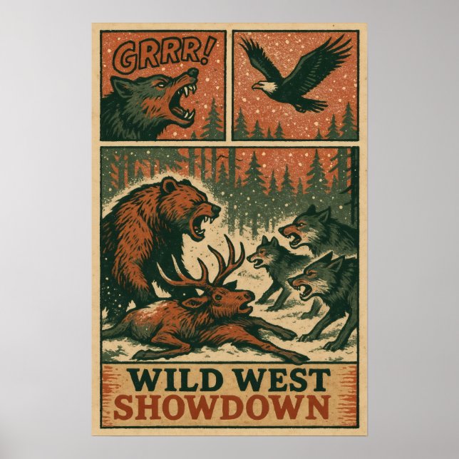 Wild West Animal Showdown Poster (Front)