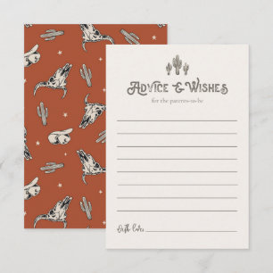 Wild West Baby Shower Advice & Wishes Card