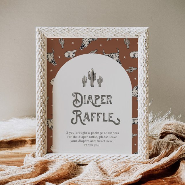 Wild West Baby Shower Diaper Raffle Sign (Creator Uploaded)