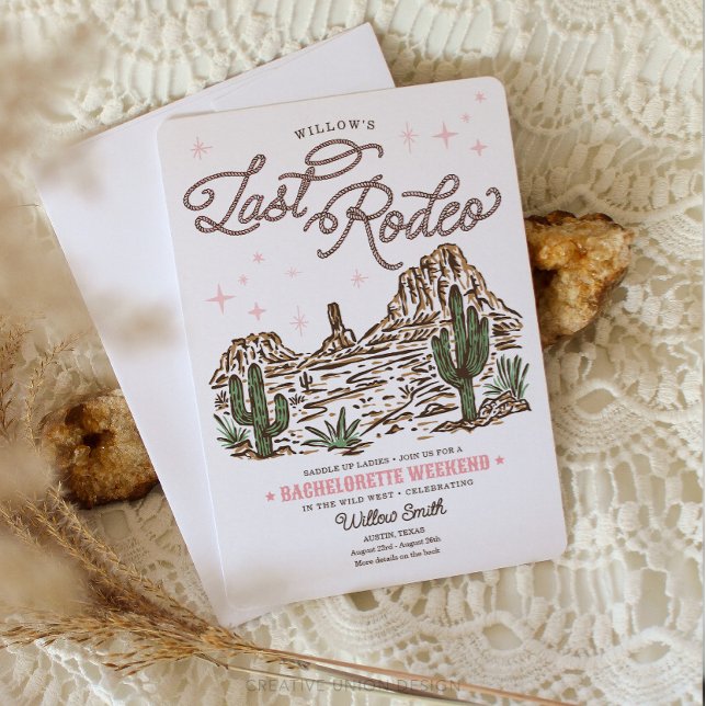 Wild West Bachelorette Last Rodeo Itinerary Invitation (Creator Uploaded)