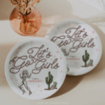 Wild West Bachelorette Last Rodeo Itinerary Paper Plate<br><div class="desc">Let's go girls! And get ready to saddle up for a cowgirl bachelorette party that captures the spirit of the Wild West! This stylish design features a playful rope font that weaves its way through hand-illustrated scenes of rodeos and desert landscapes. Perfect for any bachelorette's last rodeo! This collection includes...</div>