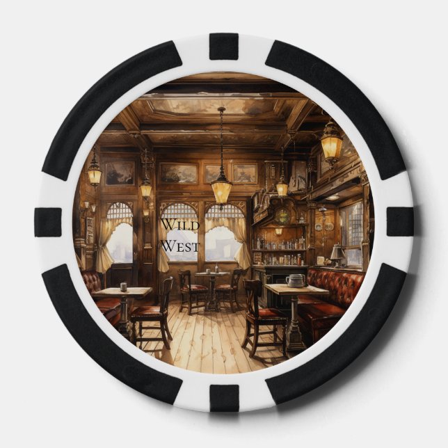 Wild West Bar Saloon Poker Chips (Front)