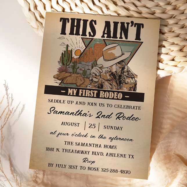 Wild West Birthday Western Cowboy Birthday Invitation (Creator Uploaded)