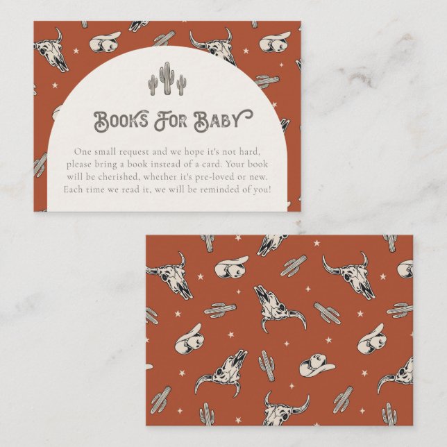 Wild West Books For Baby Cards | Western Baby (Front/Back)