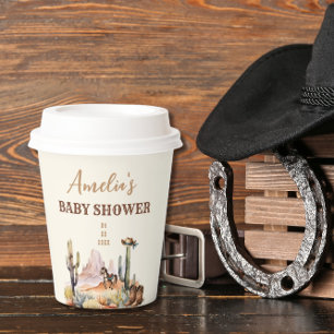 Wild West Cowboy Baby Shower Paper Cups