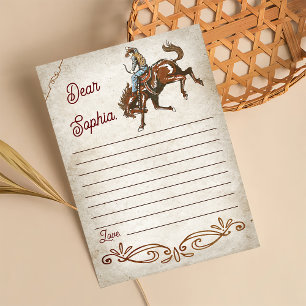 Wild West Cowboy Birthday Party Thank You Card