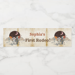 Wild West Cowboy Birthday Party Water Bottle Label