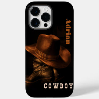 wild west cowboy boot hat personalised Case-Mate iPhone 14 pro max case