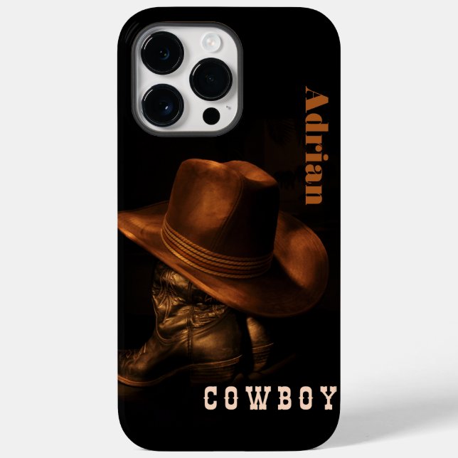 wild west cowboy boot hat personalised Case-Mate iPhone case (Back)
