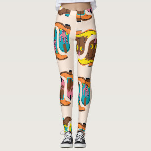 Wild West Cowboy Boots: Fashion Concept Pattern Leggings
