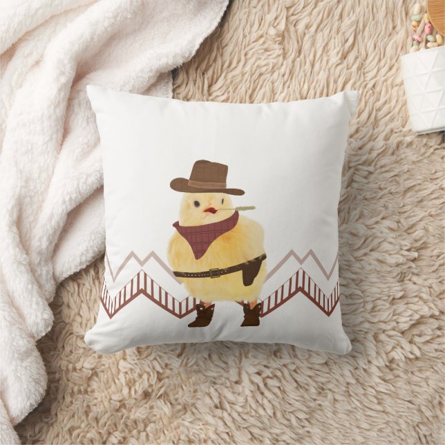Wild West Cowboy Chick Cushion (Blanket)