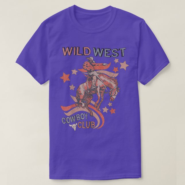 Wild West Cowboy Club Rodeo Cowgirl Country Southe T-Shirt (Design Front)