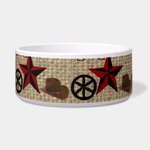 Wild West Cowboy Country Western on Burlap Pattern