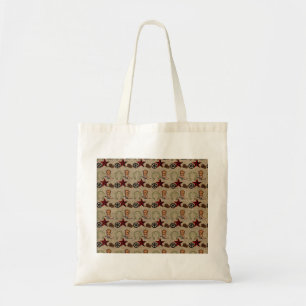 Wild West Cowboy Country Western on Burlap Pattern Tote Bag