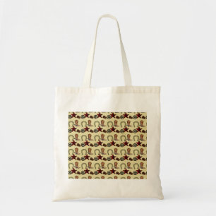 Wild West Cowboy Country Western on Burlap Print Tote Bag