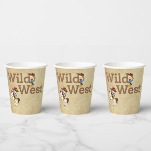 Wild West Cowboy Cowgirl Western Theme Paper Cups