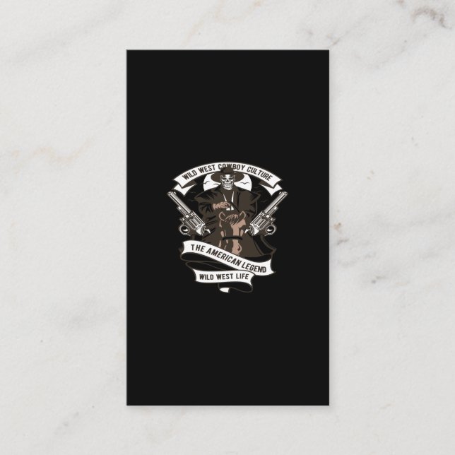 wild west cowboy culture the american legend wild business card (Front)