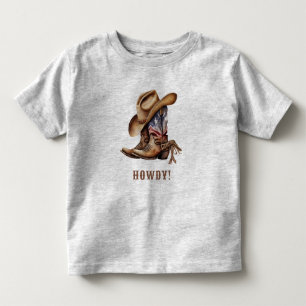 Wild west cowboy howdy boy toddler T-Shirt