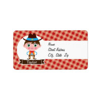 Wild West Cowboy Sheriff, Red Gingham Kid's