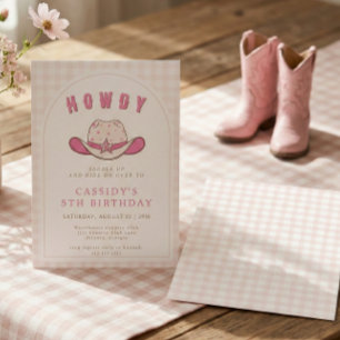 Wild West Cowgirl Country Western Birthday Party I Invitation