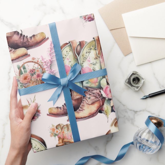 Wild West Cowgirl Country Western Birthday Party Wrapping Paper (Gifting)