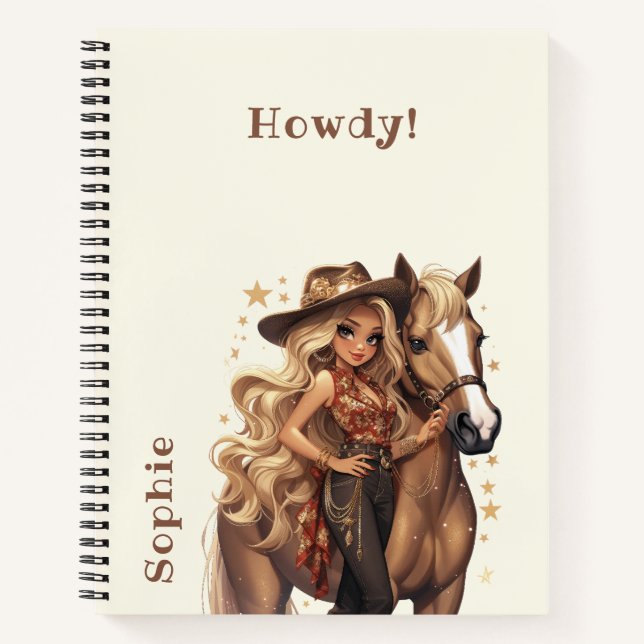 Wild west cowgirl notebook (Front)