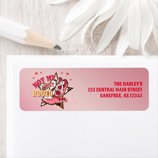 Wild West Cowgirl Party Return Address (Insitu)