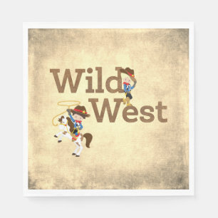 Wild West Cowpoke Rodeo Party Paper Napkin