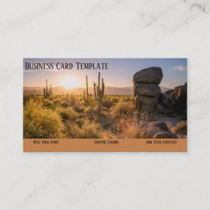 Wild West Desert Sunset Western Business Card