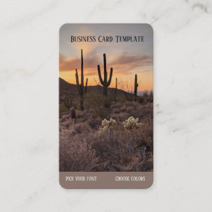 Wild West Desert Sunset Western Business Card