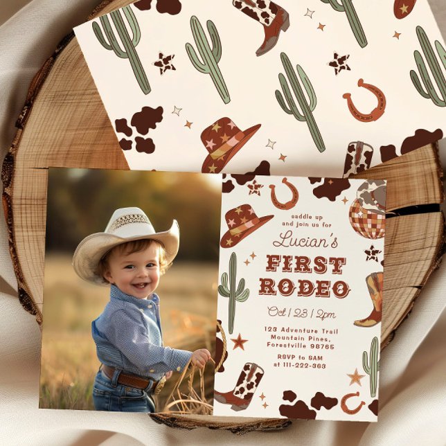 Wild west First Rodeo 1st Birthday party Invitation (Creator Uploaded)