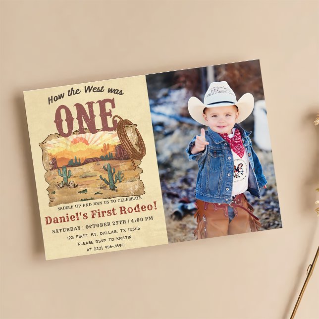 Wild West How The West Was One Birthday Invitation (Creator Uploaded)